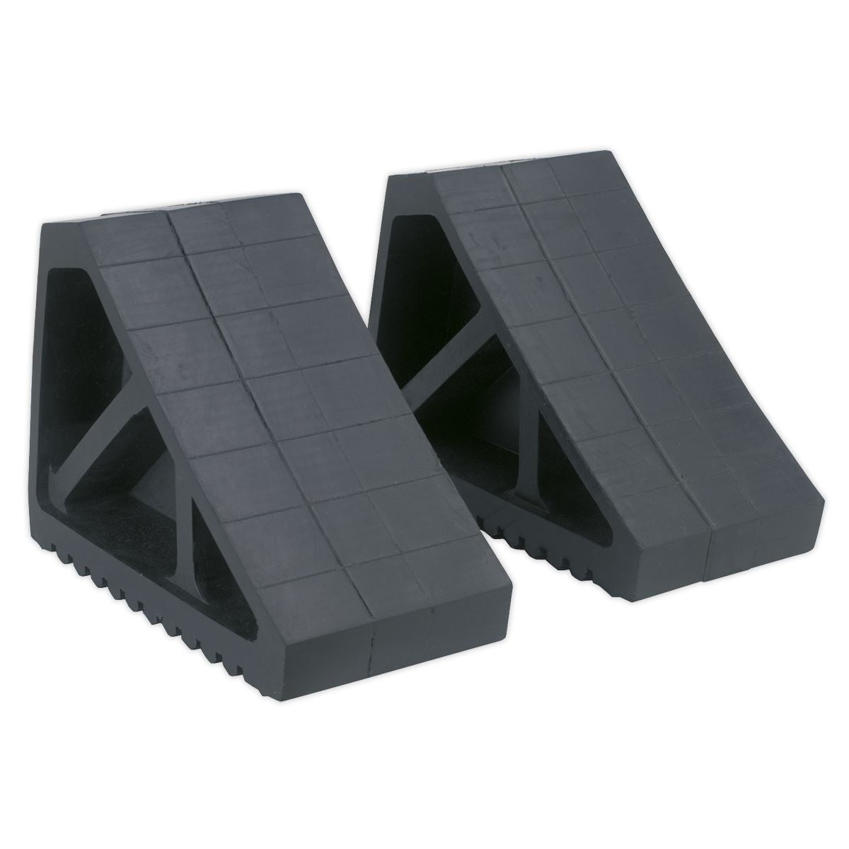 Sealey Rubber Wheel Chocks 3.3kg - Pair WC02