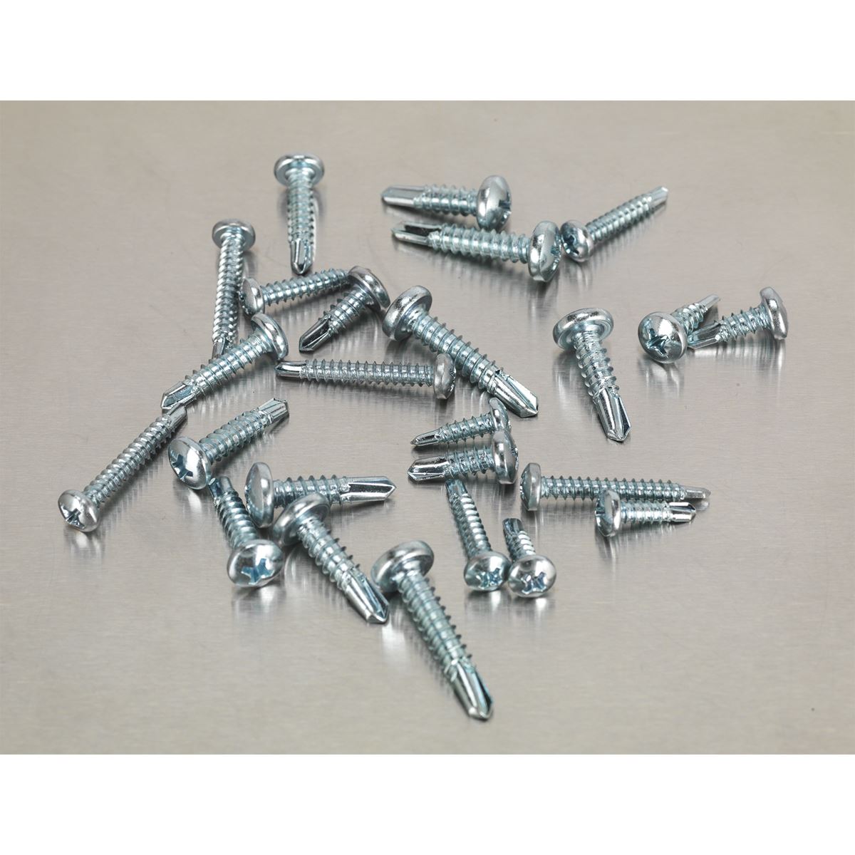 Sealey Self Drilling Screw Asstmt 500pc Pan Head Phillips Zinc AB060SDS