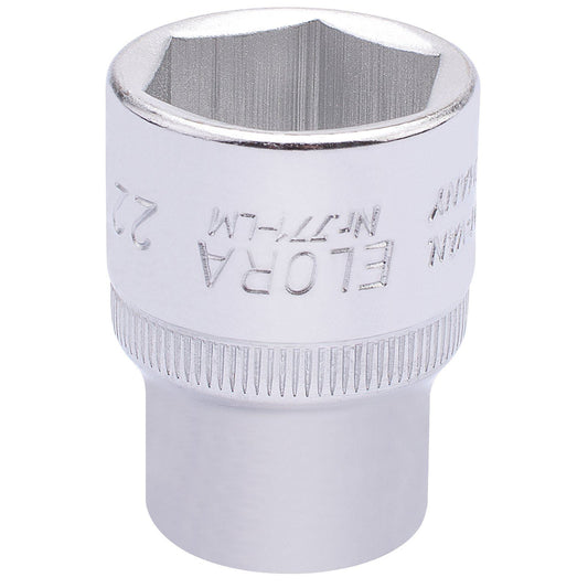 Draper 22mm 1/2" Square Drive Elora Hexagon Socket - 15311