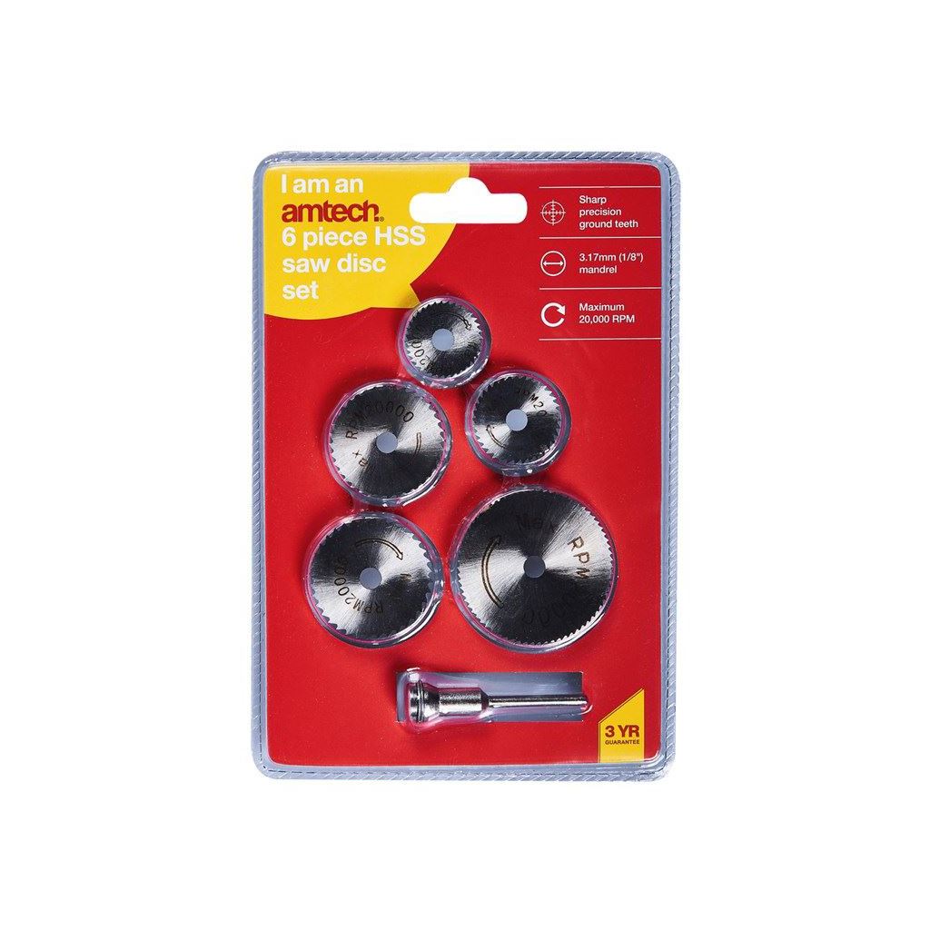 6 Piece HSS Circular Saw Disc Kit (Dremel Mini Drills Rotary Tools Cutting Blade - F0978