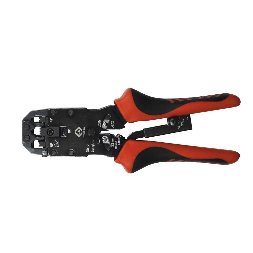 CK Tools Ratchet Crimping Pliers Mod Plug T3681A