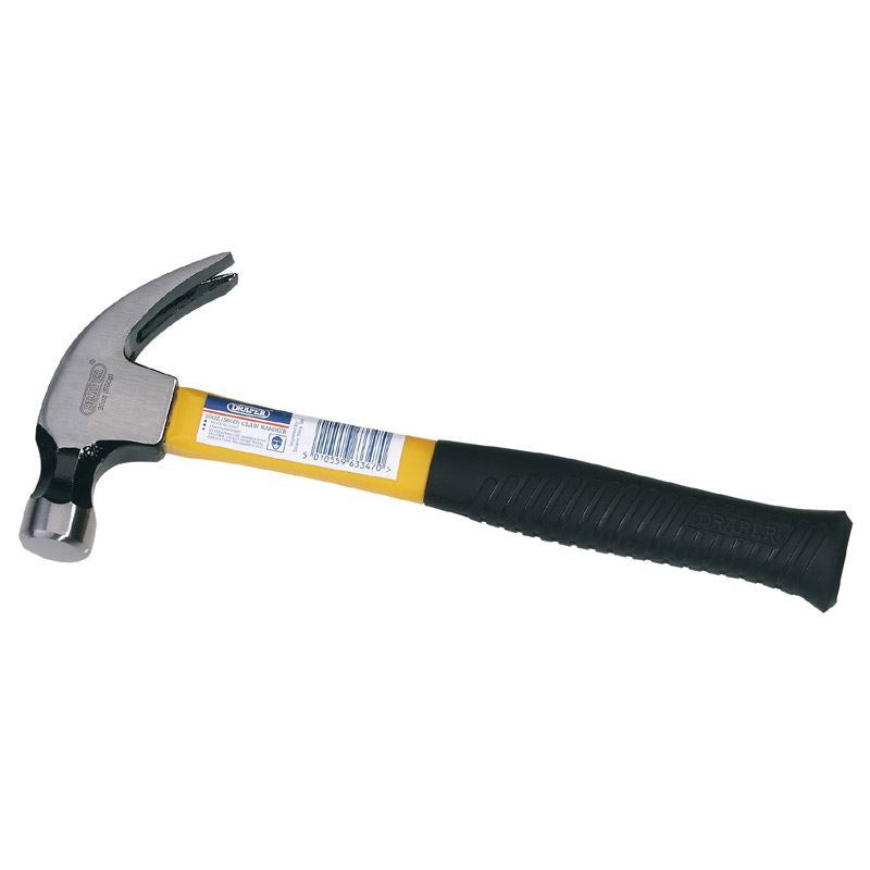 Draper 1x 560G (20oz) Fibreglass Shafted Claw Hammer Professional Tool 63347