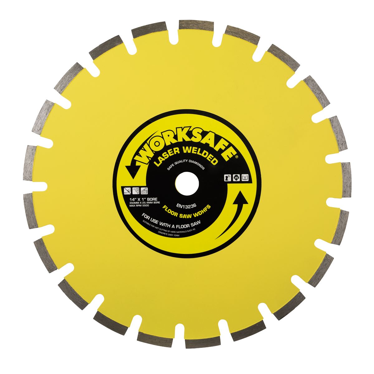 Sealey Floor Saw Blade (Hard) 350 x 25mm WDHFS350