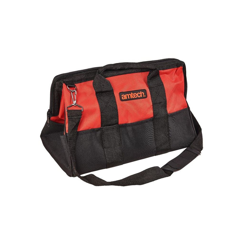 Amtech 22 Pocket Wide Opening Hard Base Contractors Tool Bag Storage Bag - N0550