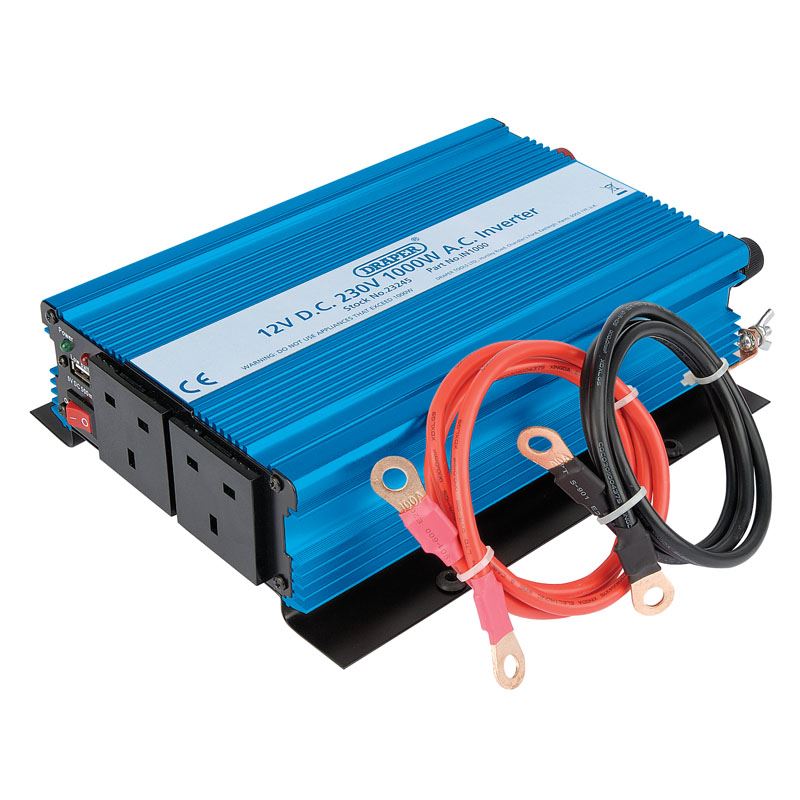 Draper 1000W 12V DC - 230V AC Inverter - 23245