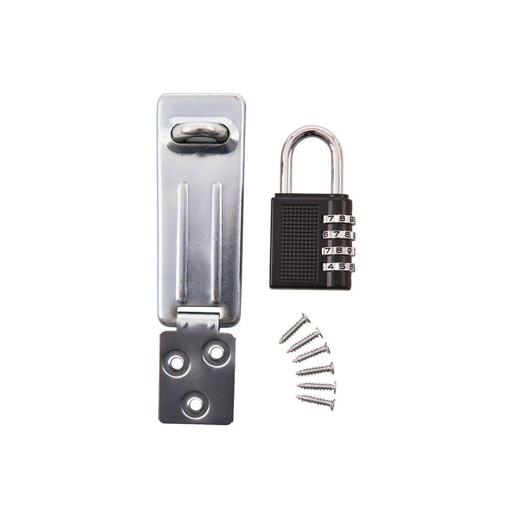 Padlock Heavy Duty Security Combination Hasp Staple Shed Gate Garage Secure Lock - T2325