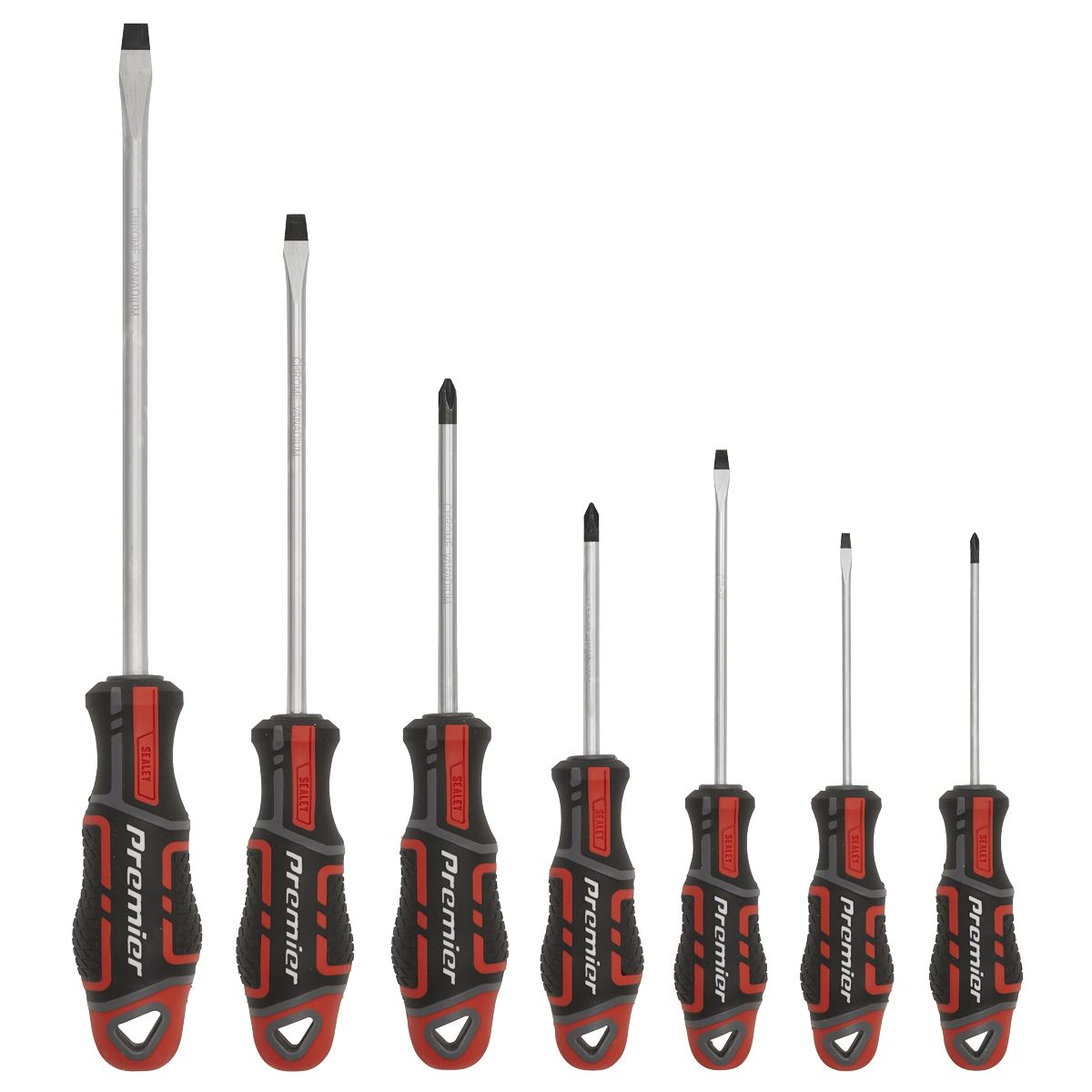 Sealey Screwdriver Set 7pc GripMAX Red AK4321