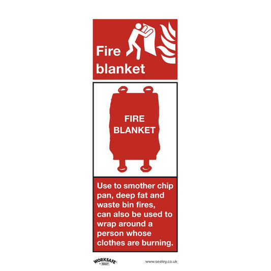 Safe Conditions Safety Sign - Fire Blanket - Rigid Plastic SS53P1