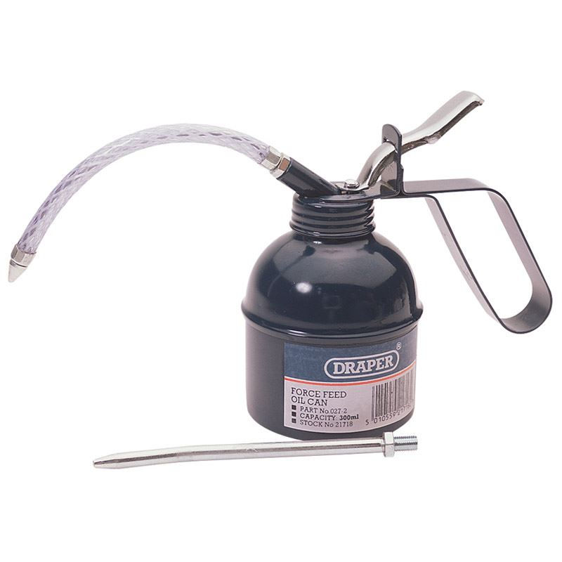 Draper 1x 300ml Force Feed Oil Can Garage Professional Standard Tool 21718