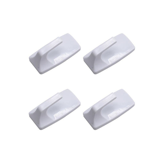 Amtech 4 Piece rectangular, removable self-adhesive hook set - W8304