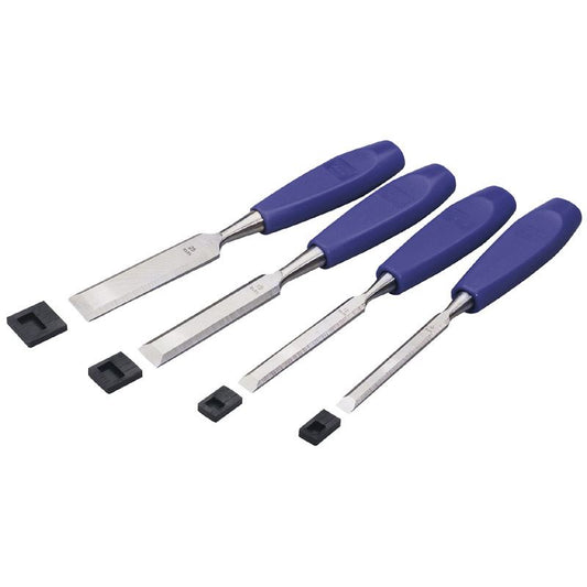 Bevel Edge Wood Chisel Set - 120mm, 4 Piece, By Draper - 69619