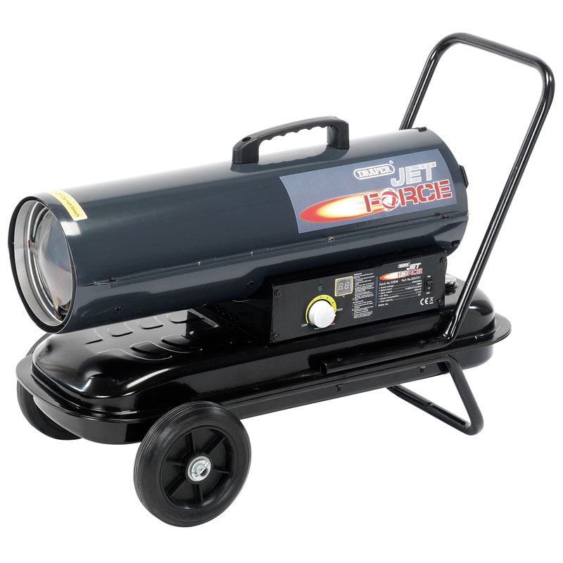 Draper Jet Force Diesel, Kerosene and Paraffin Space Heater (75,000 BTU/22 kW) - 53926