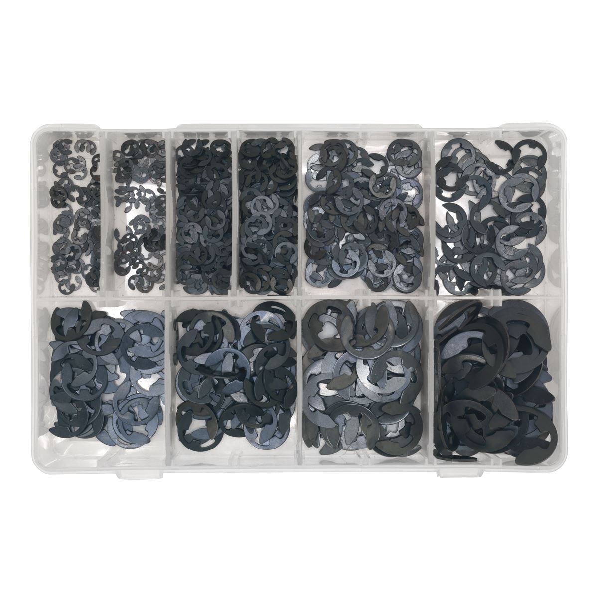 Sealey E-Clip Retainer Assortment 800pc Imperial AB013ER