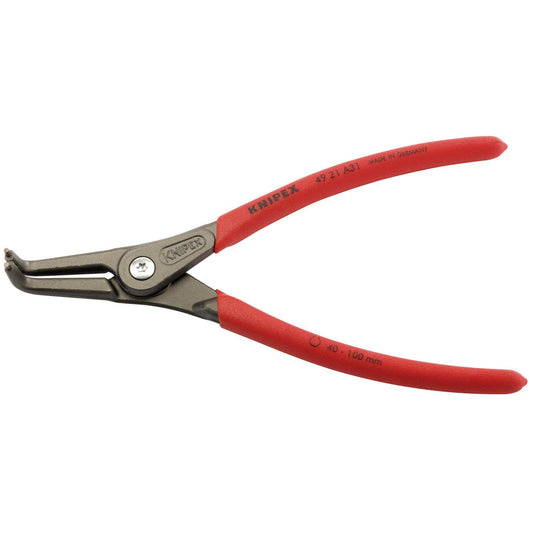 Knipex 75096 210mm 90deg Bent External Straight Tip Circlip Pliers 40 - 100mm