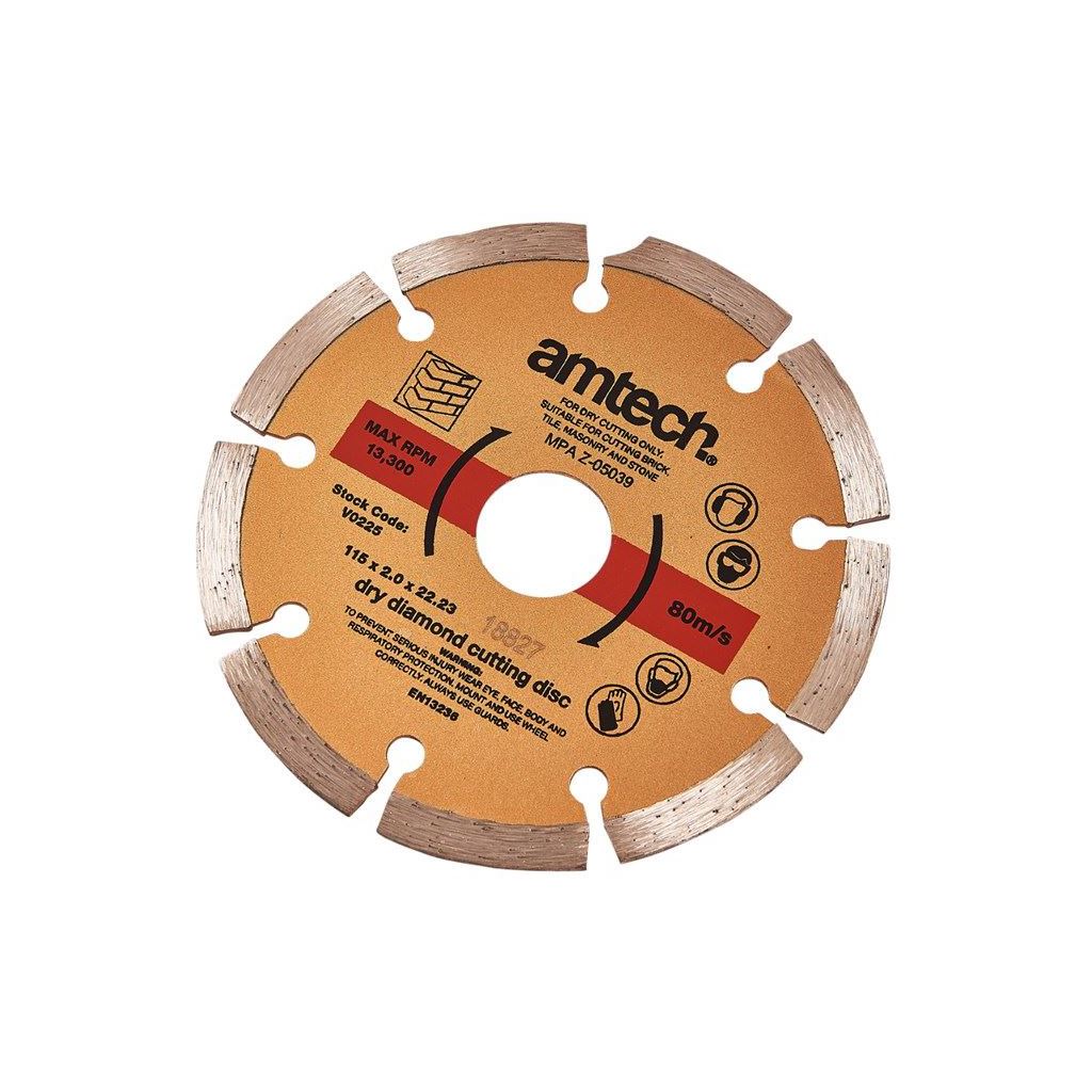 115mm Diamond Cutting Disc Angle Concrete Tiles Brick Dry Cutting Stone 22.23mm - V0225