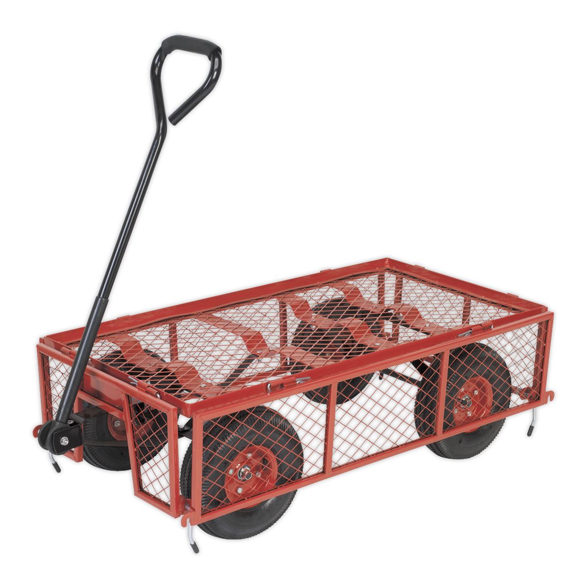 Sealey Platform Truck with Removable Sides Pneumatic Tyres 200kg CST997