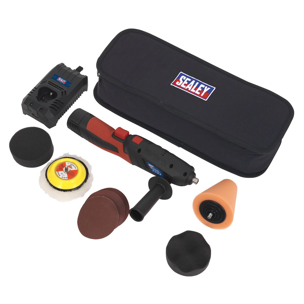 Sealey Cordless Mini Sander/Polisher Kit 12V CP2812V