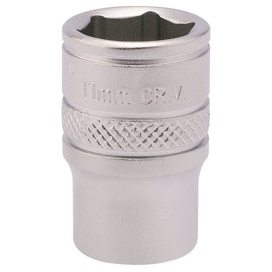 Draper Expert Quality 1/4" Square Drive Chrome Vanadium Socket - 11mm - 82144