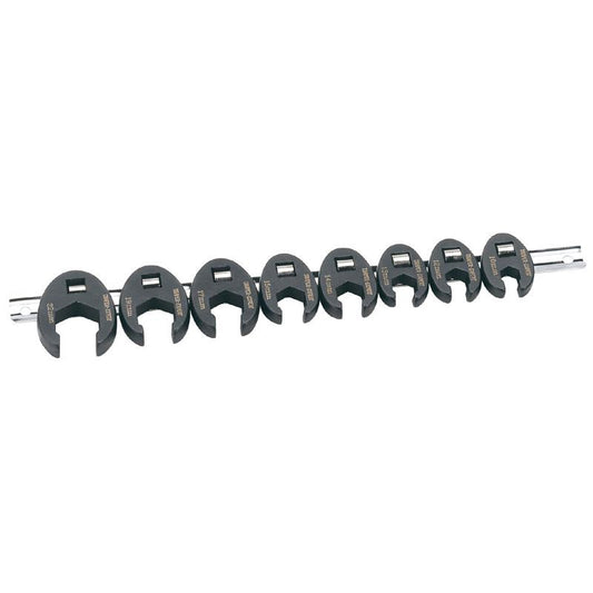 Draper 1x Expert 3/8" Square Dr 8 Piece Crow Foot Spanner Set Professional Tool - 61034