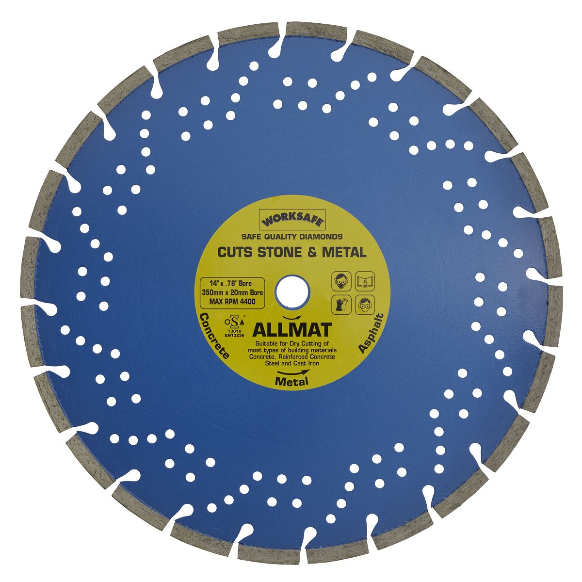 Sealey Platinum Allmat Diamond Blade 350 x 20mm WDPA350/20