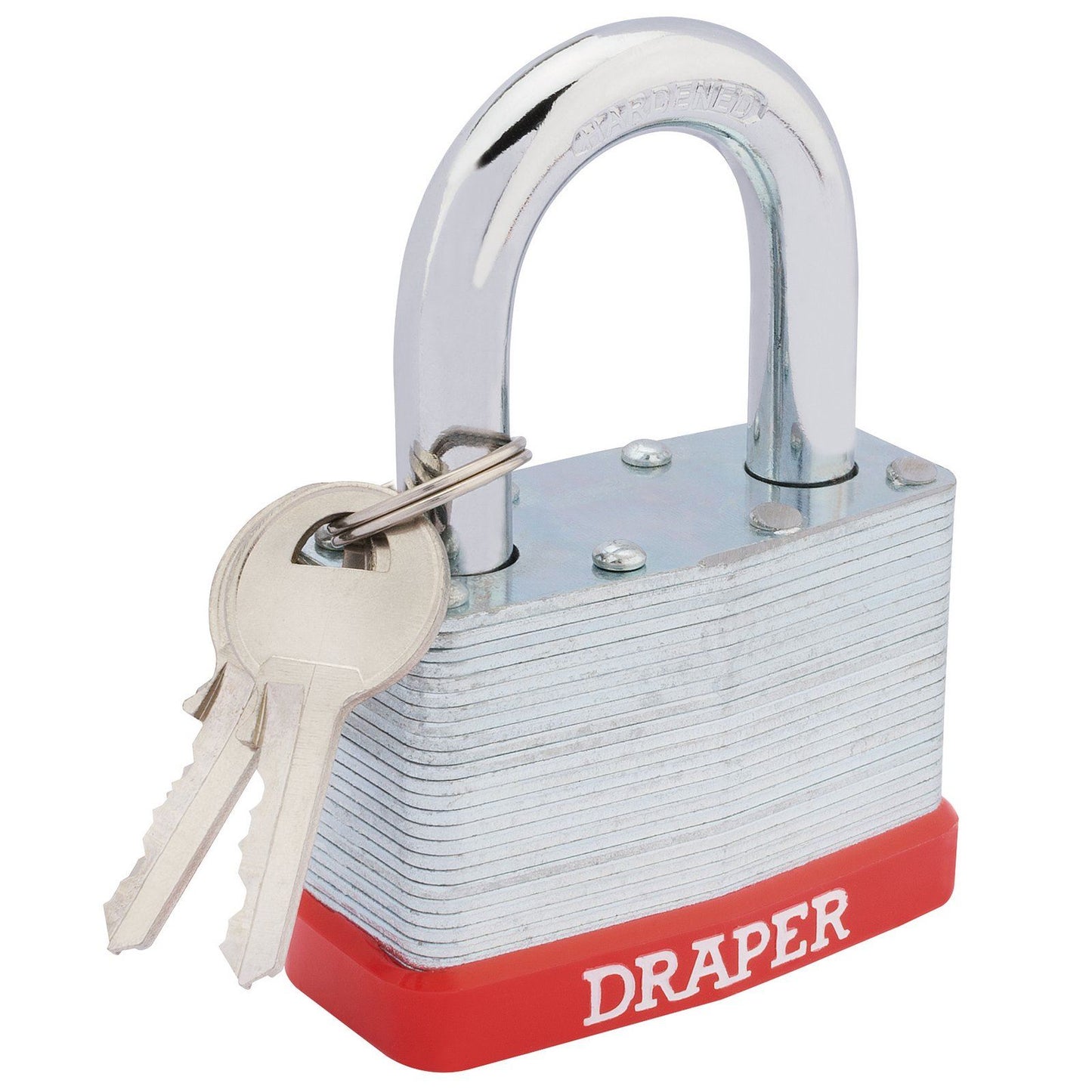 Draper 65mm Laminated Steel Padlock With 3 Keys. Gate, Shed, Cupboard Padlock - 68807