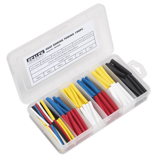 Sealey Heat Shrink Tubing Assortment 190pc 50mm Mixed Colours HST50MC