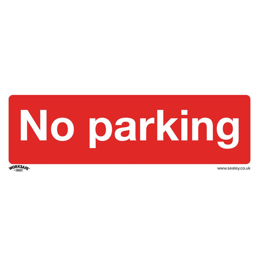 Sealey Safety Sign - No Parking - Self-Adhesive Vinyl - Pack of 10 SS16V10