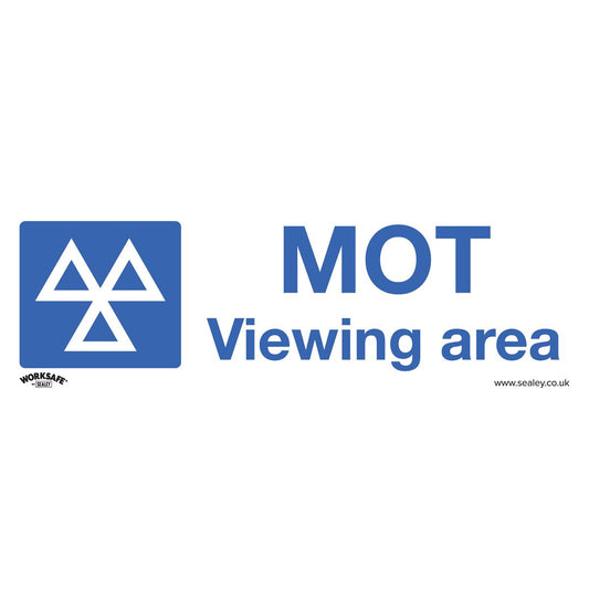 Sealey Safety Sign - MOT Viewing Area - Rigid Plastic SS50P1