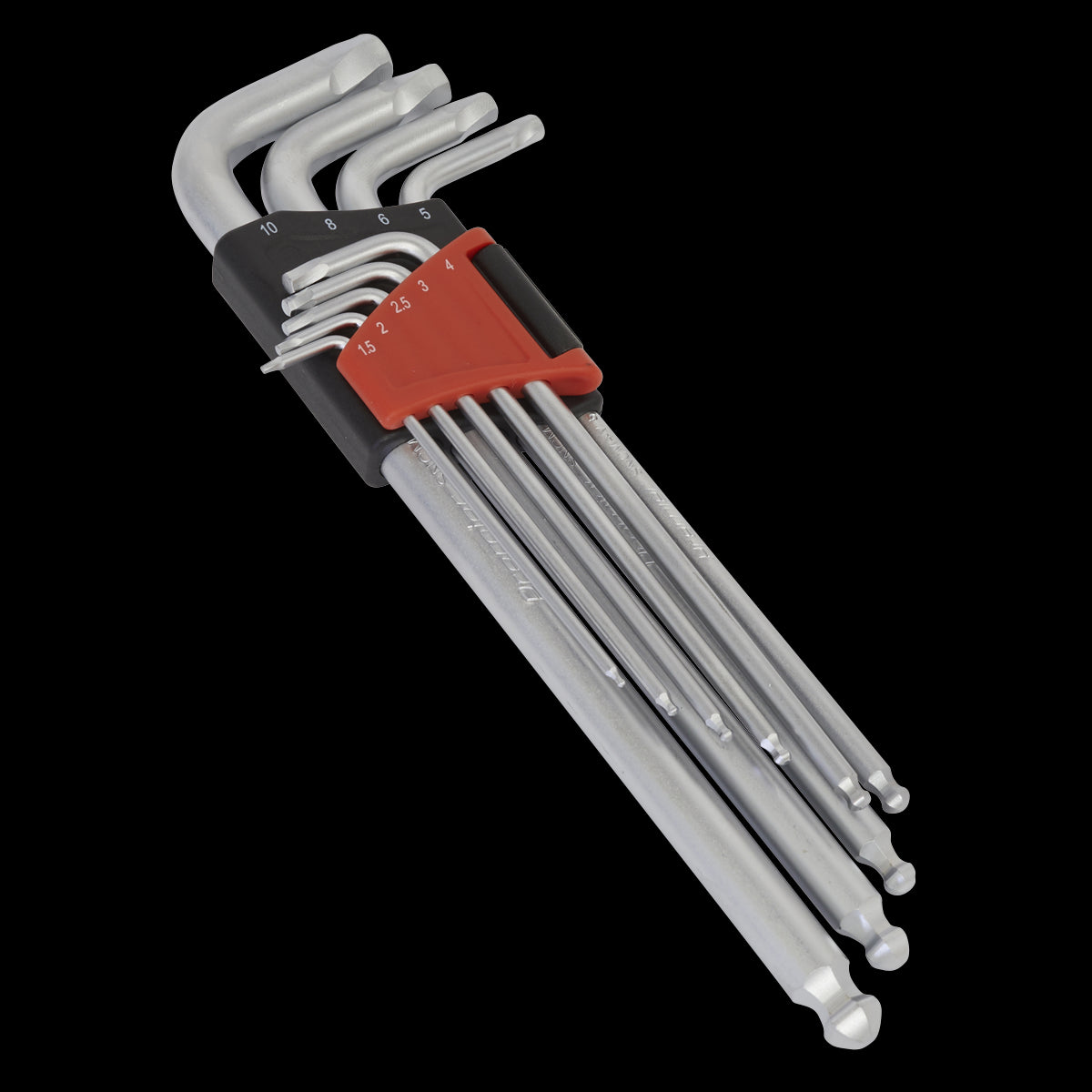 Sealey Ball-End Hex Key Set 9pc Lock-On - Metric AK7180