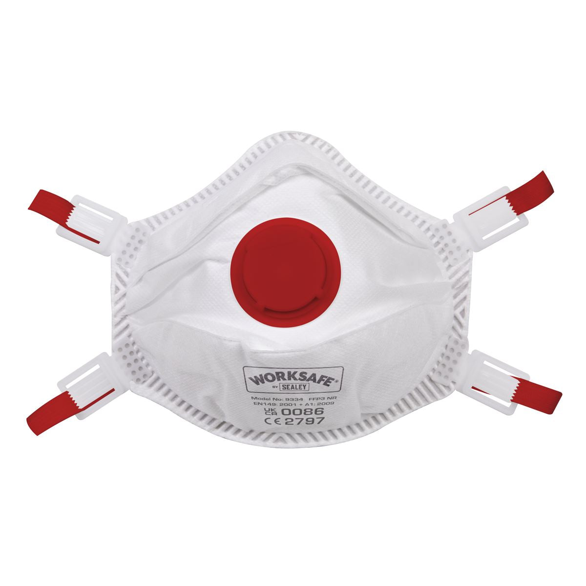 Sealey Cup Mask Valved FFP3 - Pack of 3 9334/3