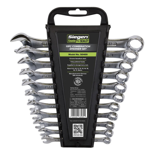 Sealey Combination Spanner Set 11pc Metric S0400