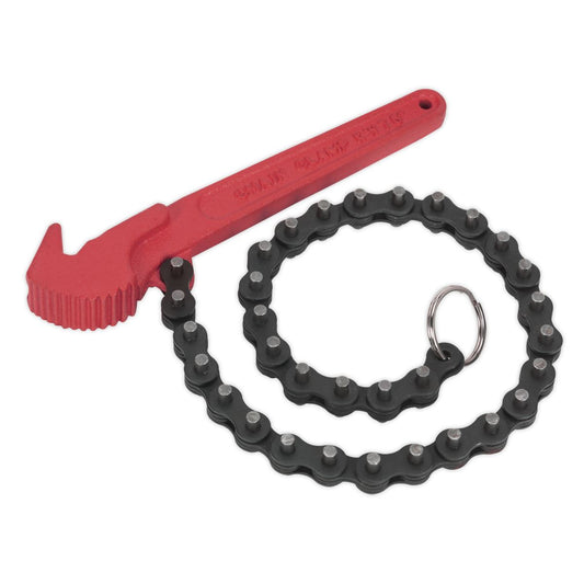 Sealey Oil Filter Chain Wrench 60-106mm Capacity AK6410