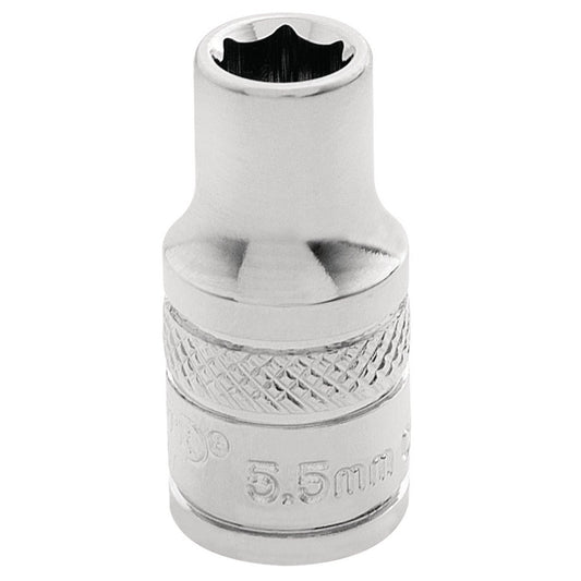 Draper Expert 1/4" Square Drive Hi-Torq 6 Point Socket (5.5mm) - 32449