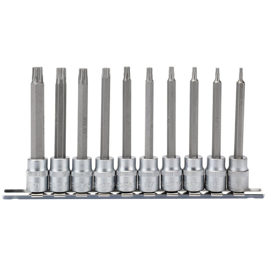 Draper 3/8" Square Drive 100mm Long Draper TX-STAR Socket Bit Set (10 Piece) - 16310