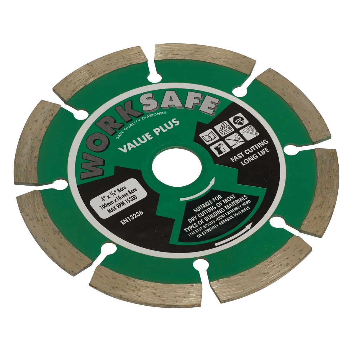 Sealey Value Plus Diamond Blade 100 x 16mm WDVP100