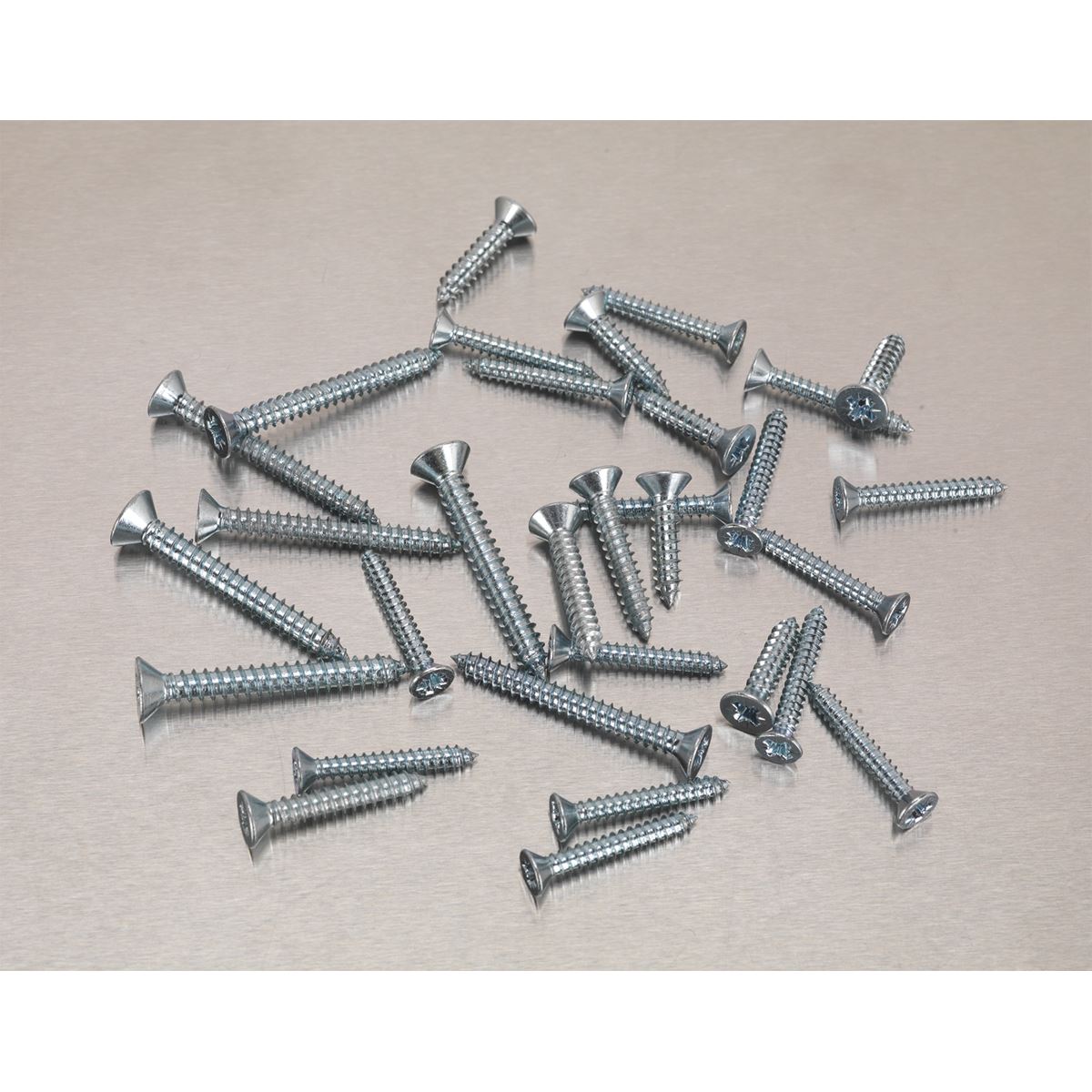 Sealey Self Tapping Screw Asstmt 510pc Countersunk Pozi Zinc AB062STCS