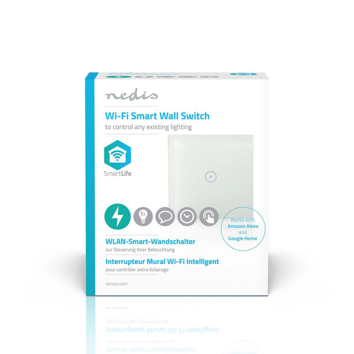 Nedis WiFi Smart Light Switch Single WIFIWS10WT