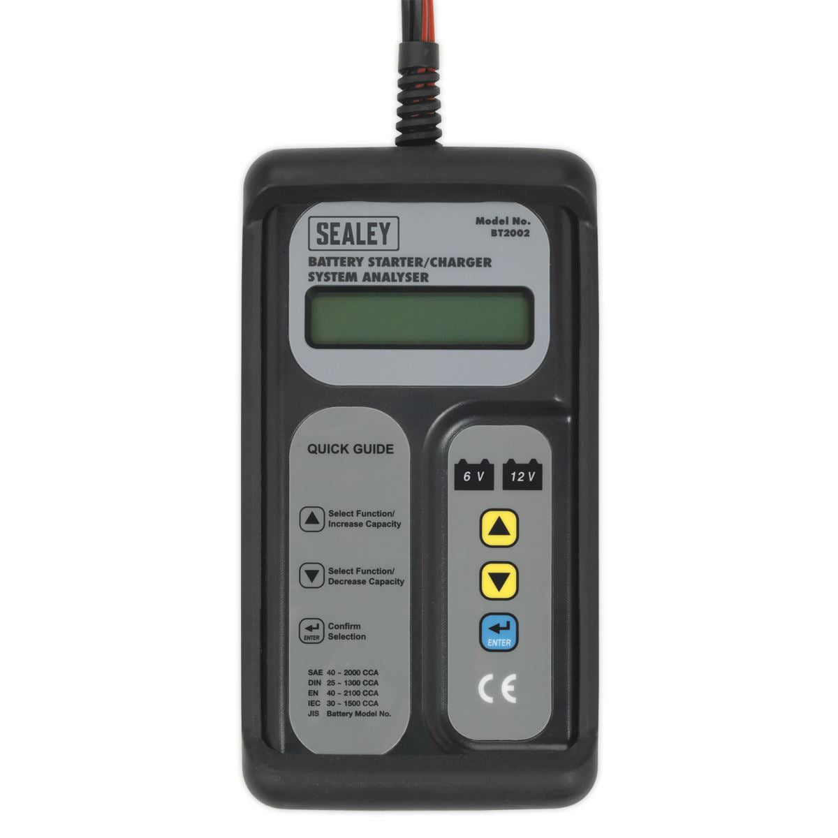 Sealey Digital Battery & Alternator Tester 6-12V Bat 6-24V Alt BT2002