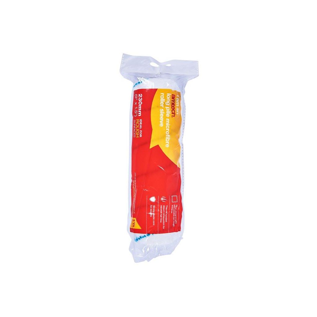 Amtech 9" X 1.5" Long Pile (18mm) Roller Sleeve - Microfibre - G4435