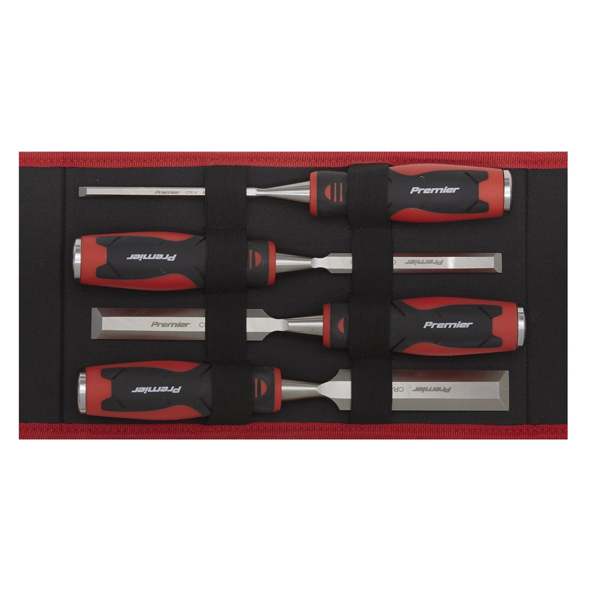 Sealey Hammer-Thru Wood Chisel 4pc Set AK9239