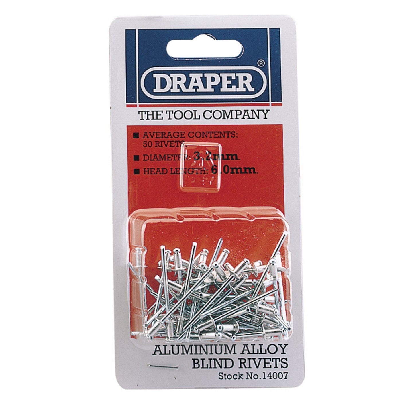 Draper Blind Rivets, 3.2 x 5.2mm (50 Piece) RIV - 14007