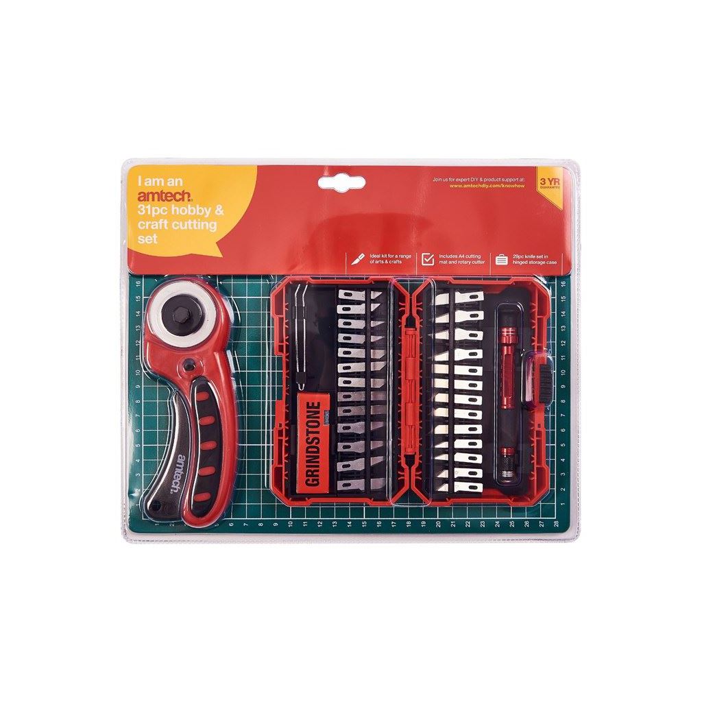 Amtech 31 Piece Hobby & Craft Cutting Set - S0504