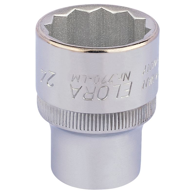 Draper 24mm 1/2" Square Drive Elora Bi-Hexagon Socket 24690