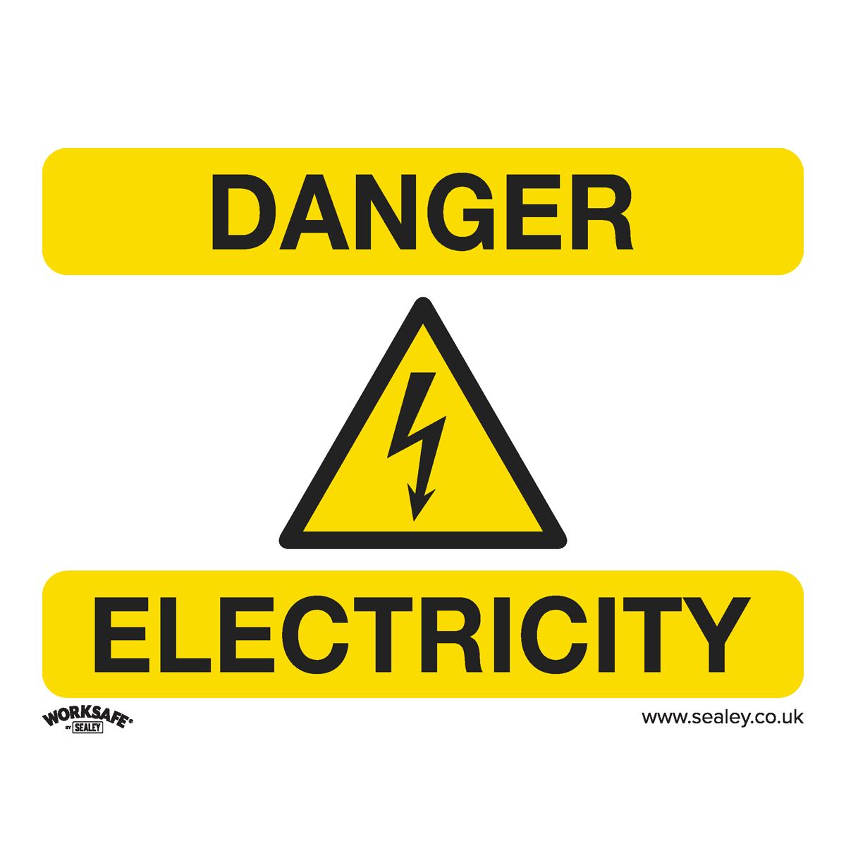 Sealey Safety Sign - Danger Electricity - Self-Adhes. - Pack of 10 SS41V10