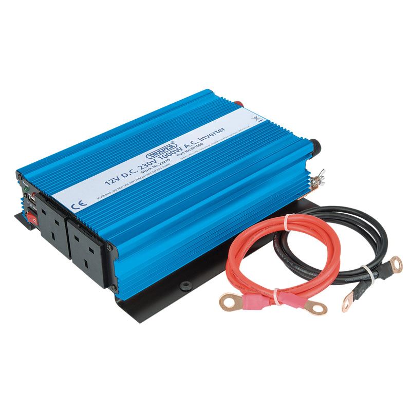 Draper 1000W 12V DC - 230V AC Inverter - 23245