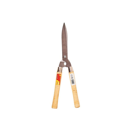 Wooden Handle Garden Shears Cutting Hedges Grass Shrubs 10" Carbon Steel Blade - U0700