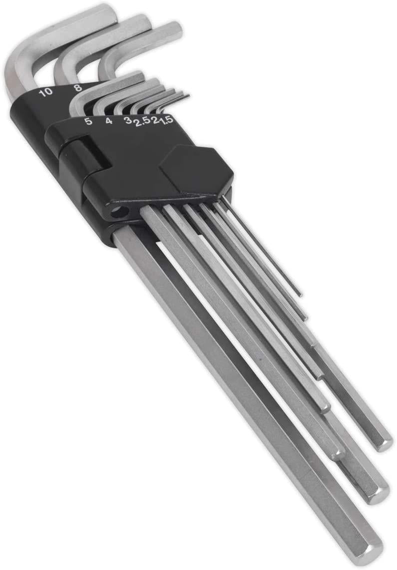 Sealey Hex Key Set 9pc Extra-Long Metric AK7137