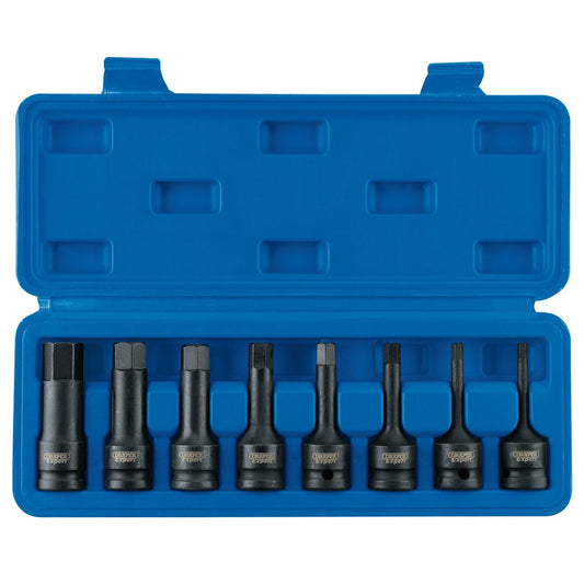 Draper Expert 8 Piece 1/2in Drive Impact Hex Bit Socket Set 5 - 19mm 26439