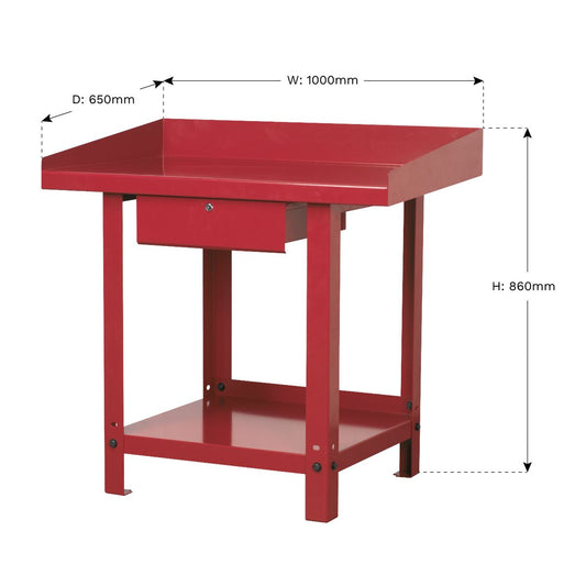 Sealey Workbench Steel 1m with 1 Drawer AP1010