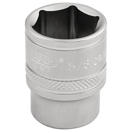 Draper Expert Quality Chrome 3/8" Square Drive 6 Point Imperial Socket - 5/8" - 16572